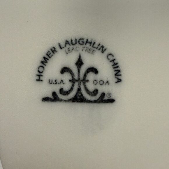 HOMER LAUGHLIN Sardinia Pattern 2x Dinner Salad‎ Plates Restaurant Ware Retired - Picture 5 of 9